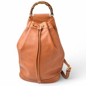 GUCCI Brown Bamboo Shoulder Bag